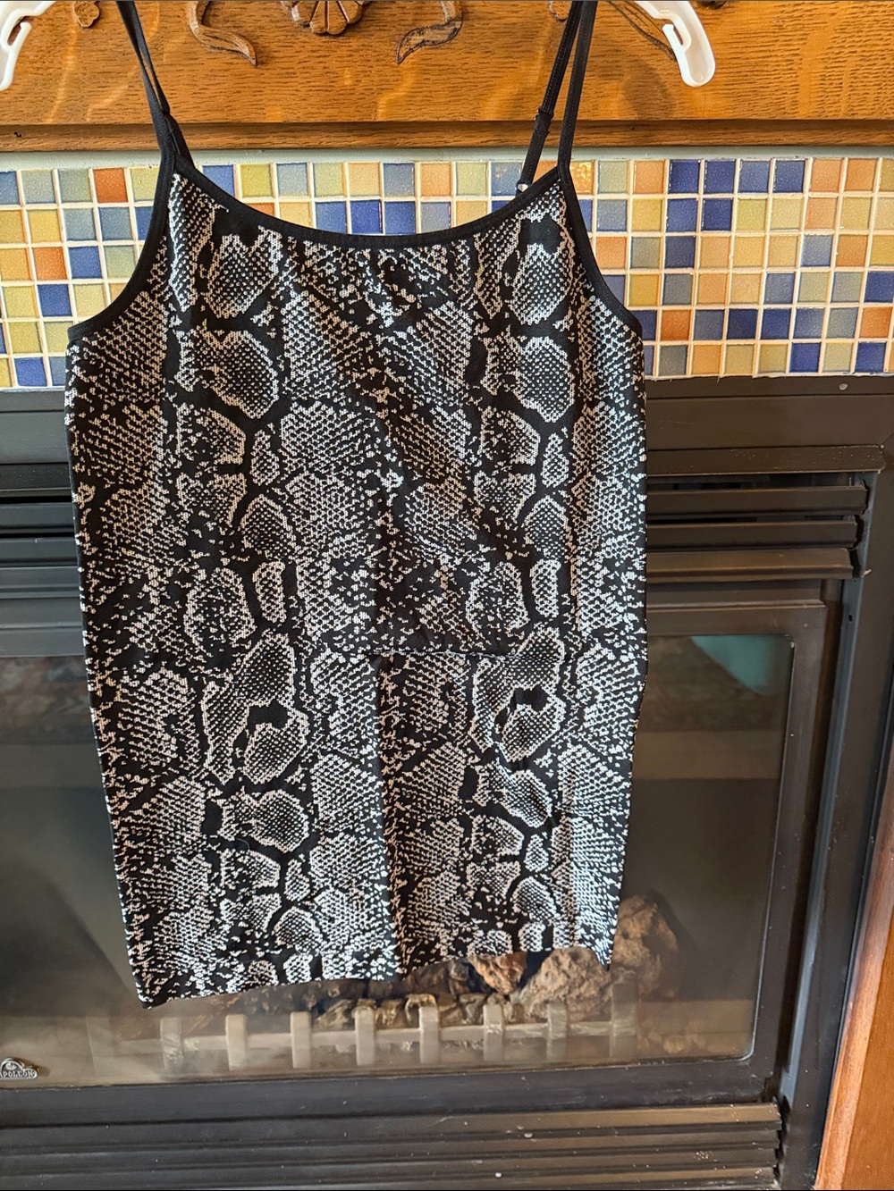 Apt. 9 Black and White Snake-Print Reptile-Inspired Tank